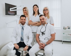 team of dentists at a practice