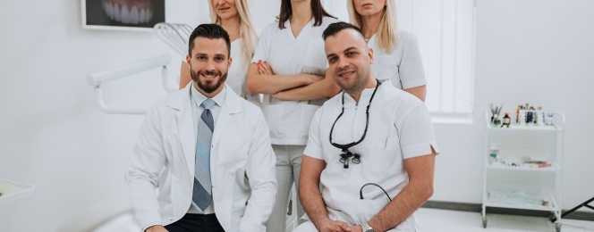 team of dentists at a practice