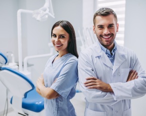 smiling dental team at best dentist in NJ