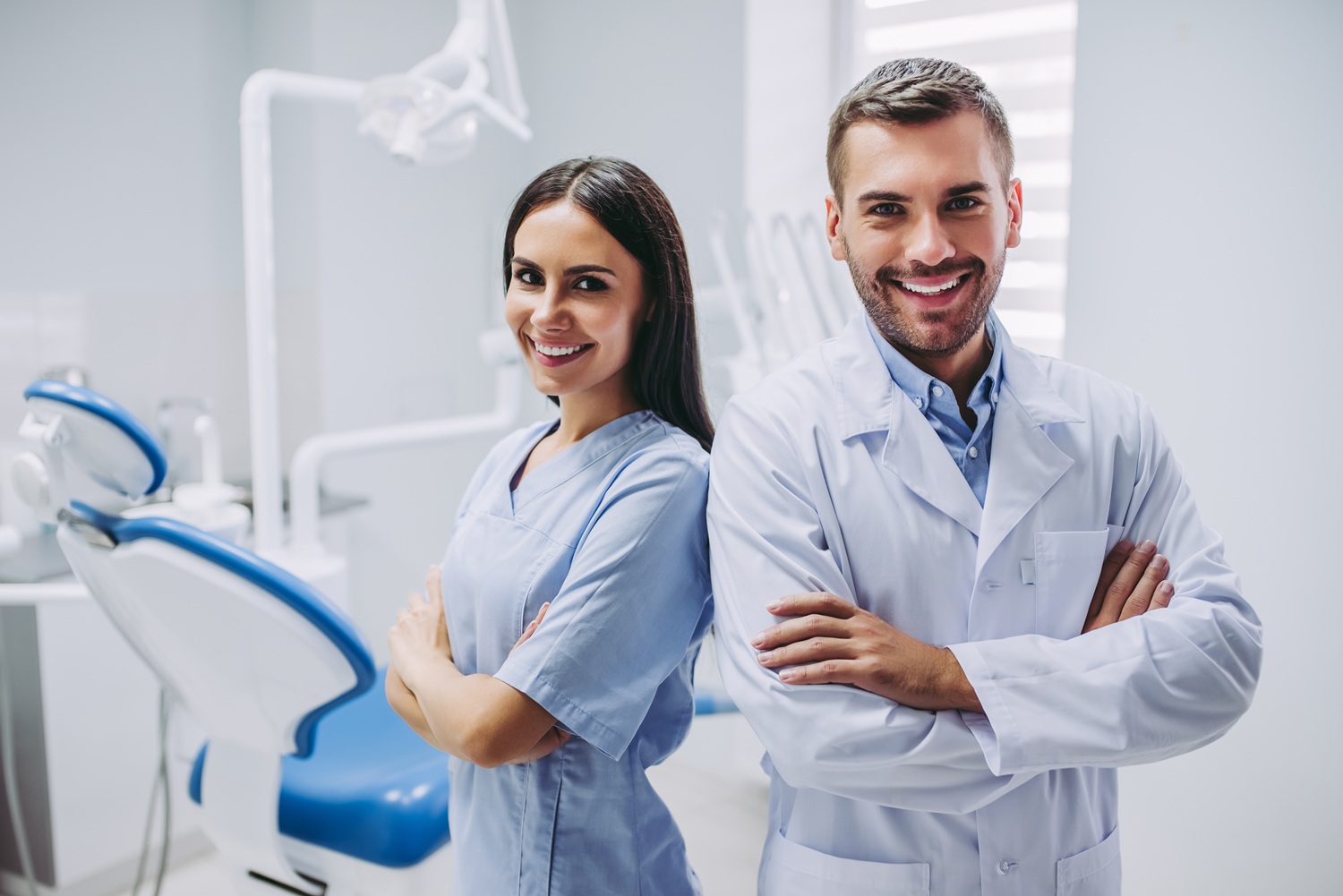 smiling dental team at best dentist in NJ