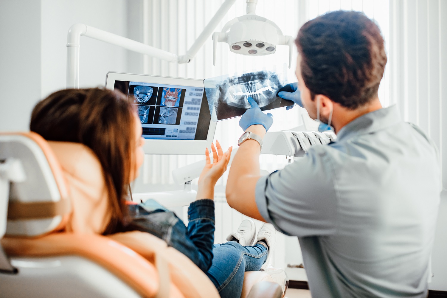 top dentist in NJ explaining x-rays